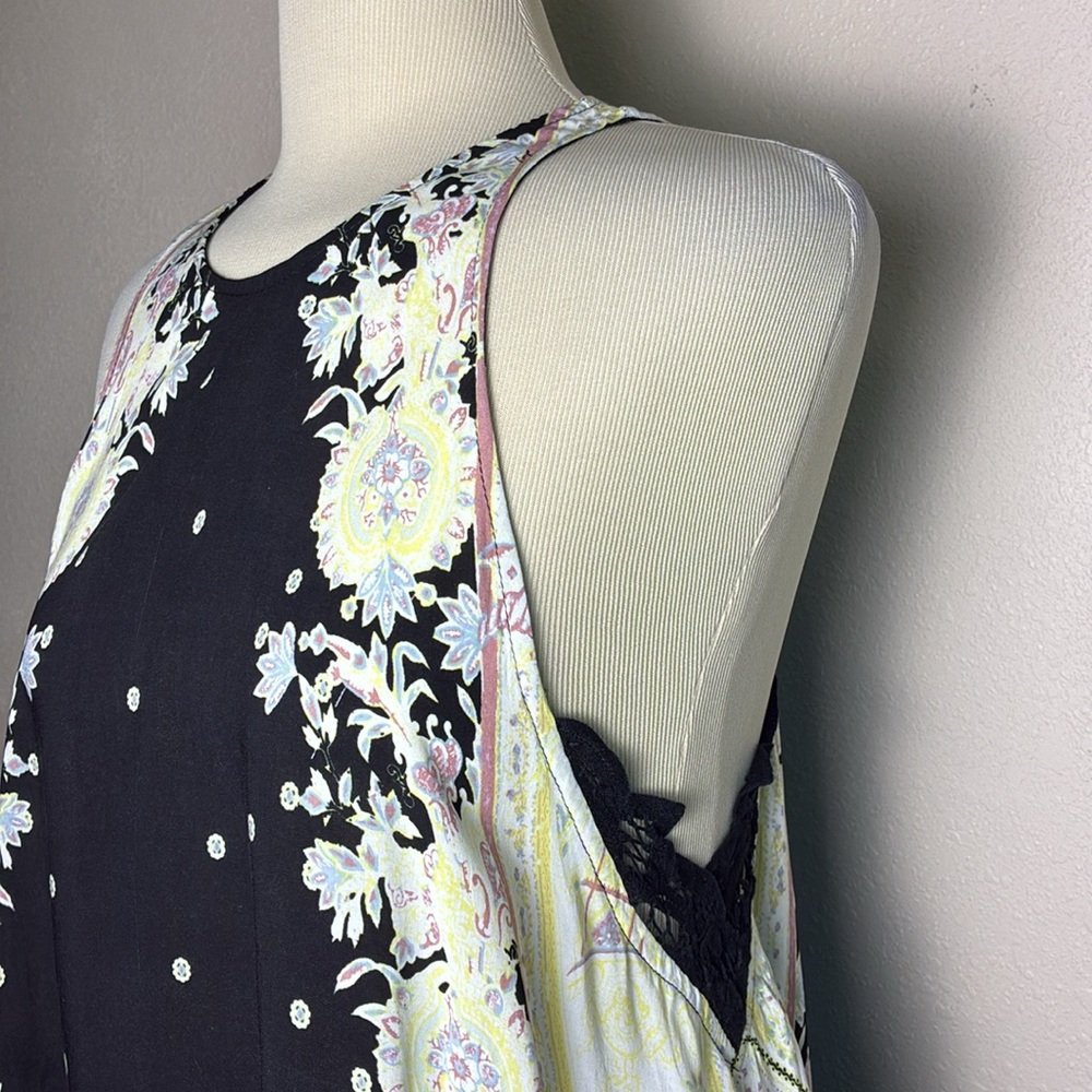 INTIMATELY FREE PEOPLE Size XS Darjeeling Printed Rayon Mini Slip Dress Boho - Picture 7 of 16